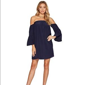 BNWT Lilly Pulitzer Sanilla Silk Dress Navy OTS M